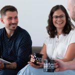 Carsten, Isi und Robert bei einem Führungskräfte-Meeting